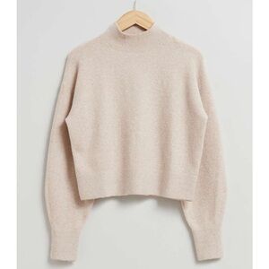 Paris Atelier & Other Stories Mock Neck Sweater in light pink, size S